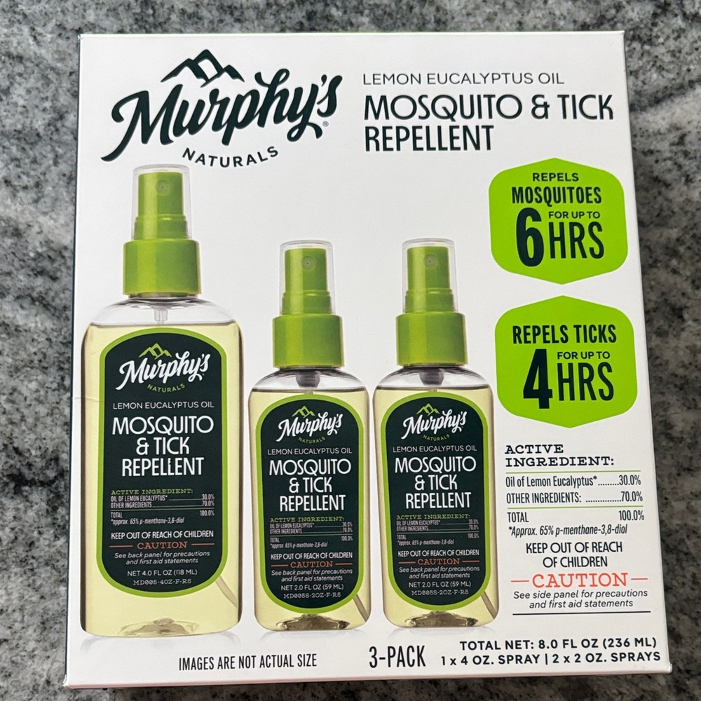 Murphy's Naturals Lemon Eucalyptus Mosquito & Tick Repellent -new in box